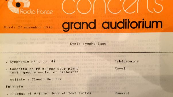 Programme de l'Orchestre philharmonique de Radio France en 1979