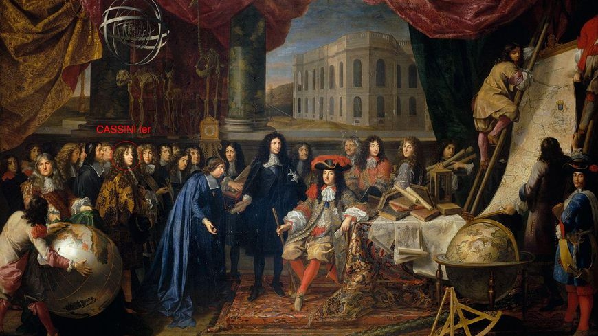 Colbert présente à Louis XIV les membres de l’Académie royale des sciences