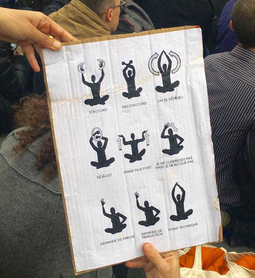 Les gestes de la Nuit Debout