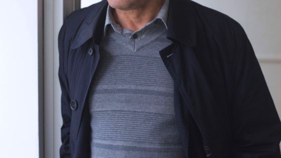 Abbas Fahdel dans les studio de Radio-France - Samuel Bernard Blatchley