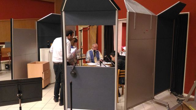 Répétition avec les acteurs et le réalisateur Benjamin Abitan