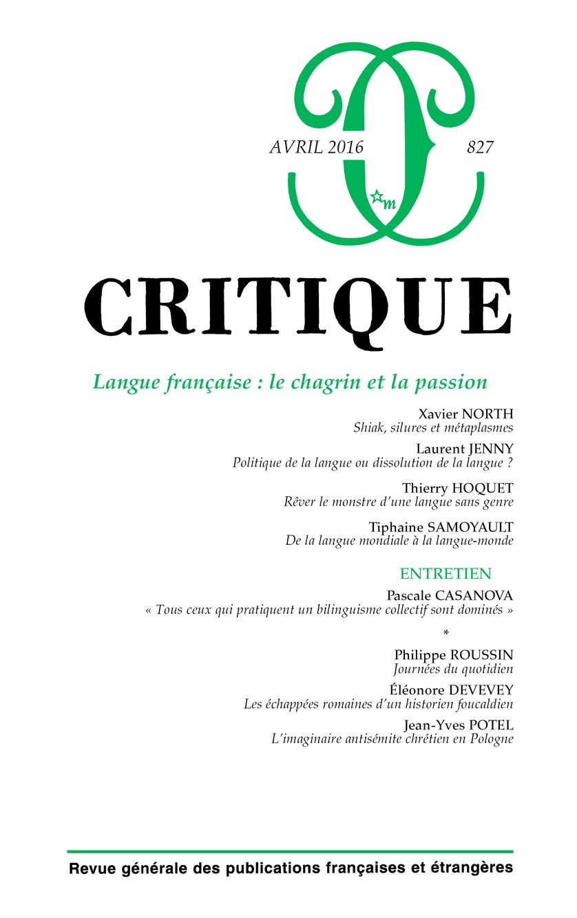 Critique n° 827