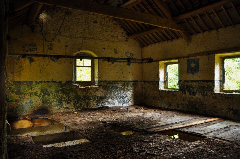 la vue à l'intérieur de la "vraie" auberge
