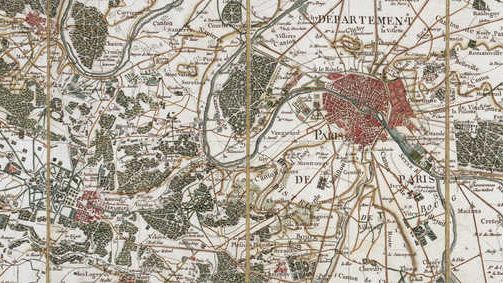 Feuille de Paris de la carte Cassini •