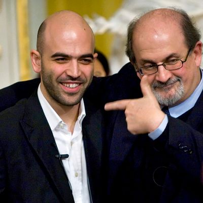 Salman Rushdie et Roberto Saviano, Stockholm 2008