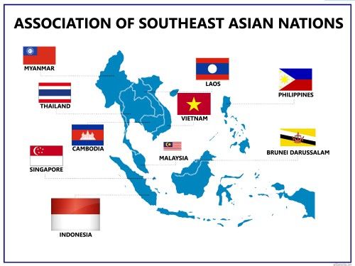 Les pays qui constituent l'association économoqie ASEAN