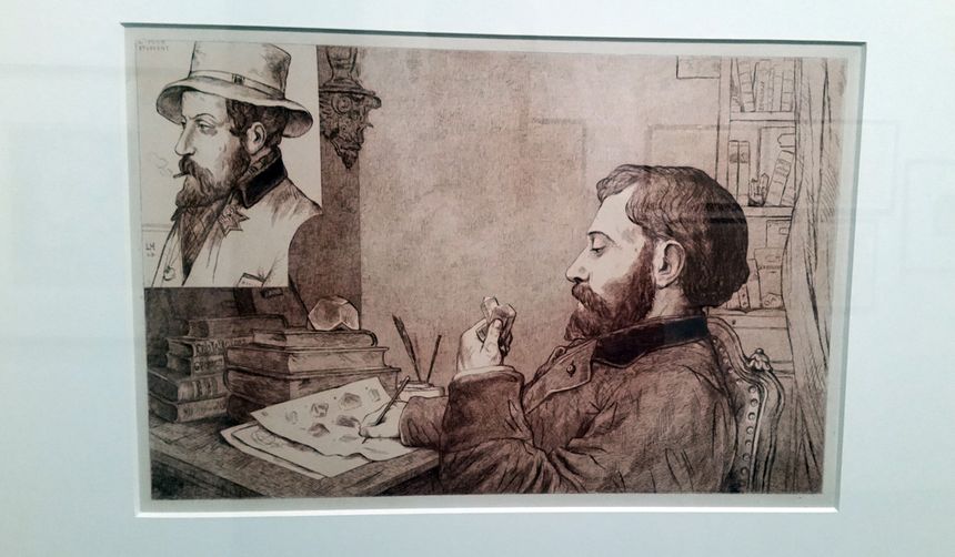 Autoportait étudiant les cristalloïdes, de Léopold Hugo.