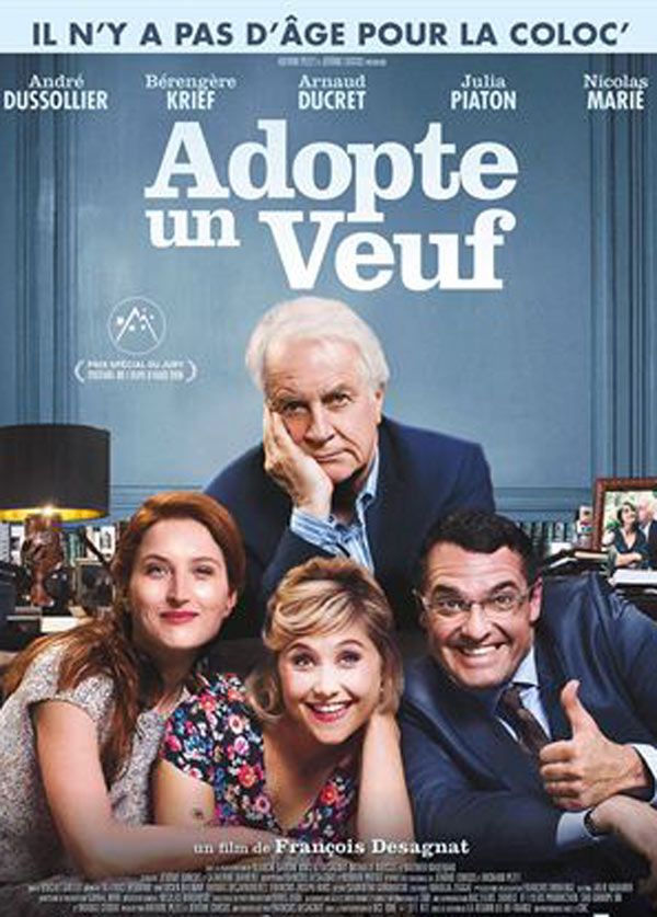 Affiche "Adopte un veuf" avec Ducret et Dussolier