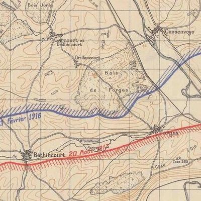 Schémas des fronts successifs - Verdun
