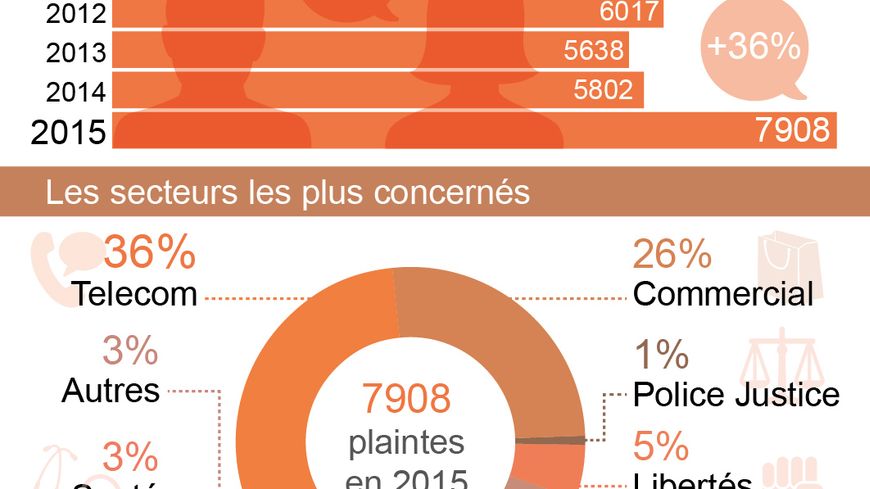 La hausse des plaintes déposées à la CNIL depuis 2010