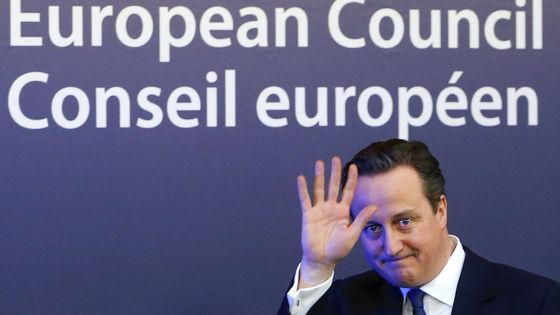 David Cameron, à la sortie d'un sommet européen ©Reuters - Yves Herman
