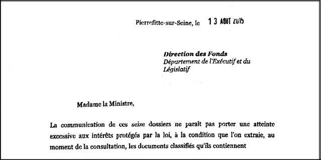 Solution proposée par les Archives nationales