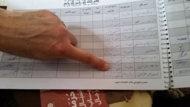Registre de Daech avec permissions des combattants. Ici le nom d un français : Junde Allah Al Ferencie
