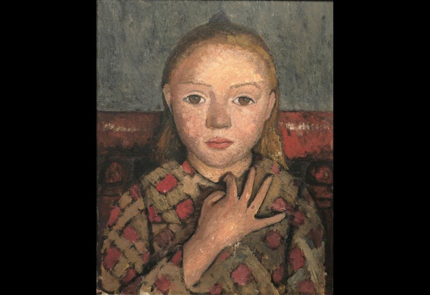 Portrait de jeune fille, les doigts écartés devant la poitrine-1905