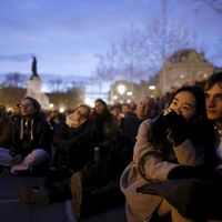 Nuit Debout, place de la République à Paris