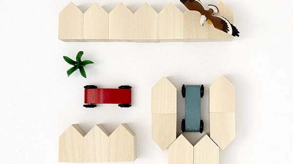 Jeu de 16 maisons en bois - Archiblocks