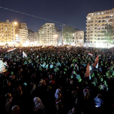 Place Tahrir, 12/2012, contre M. Morsi