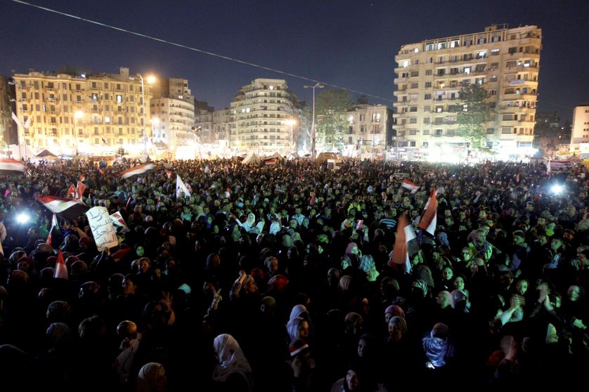 Place Tahrir, 12/2012, contre M. Morsi