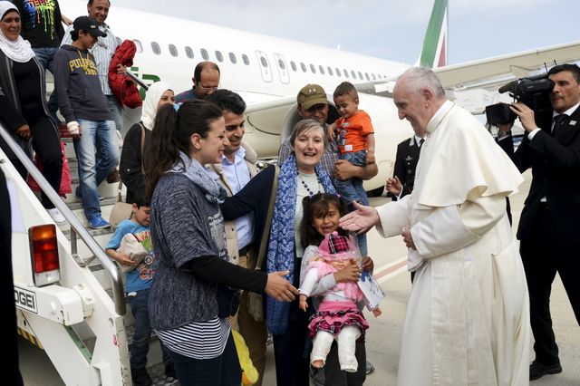 Le pape a tenu à accuillir les 12 réfugiés syriens sur le sol italien