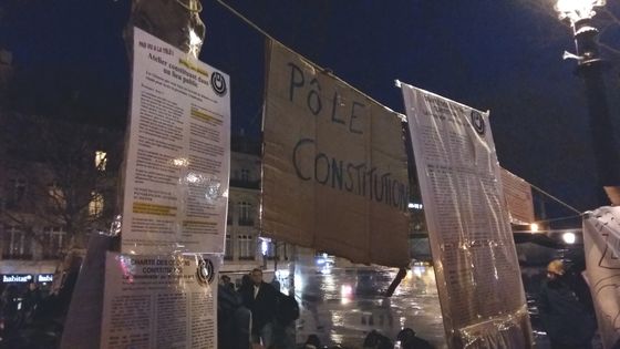 Pôle Constitution, Nuit Debout, Place de la République ©Radio France