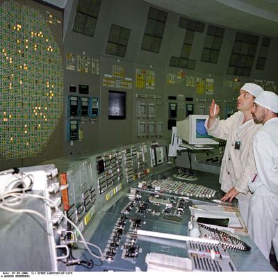 A Tchernobyl, dans la centrale, 20 mars 1996