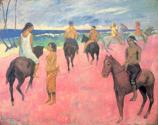 Cavaliers sur la plage (II) de Paul Gauguin - 1902