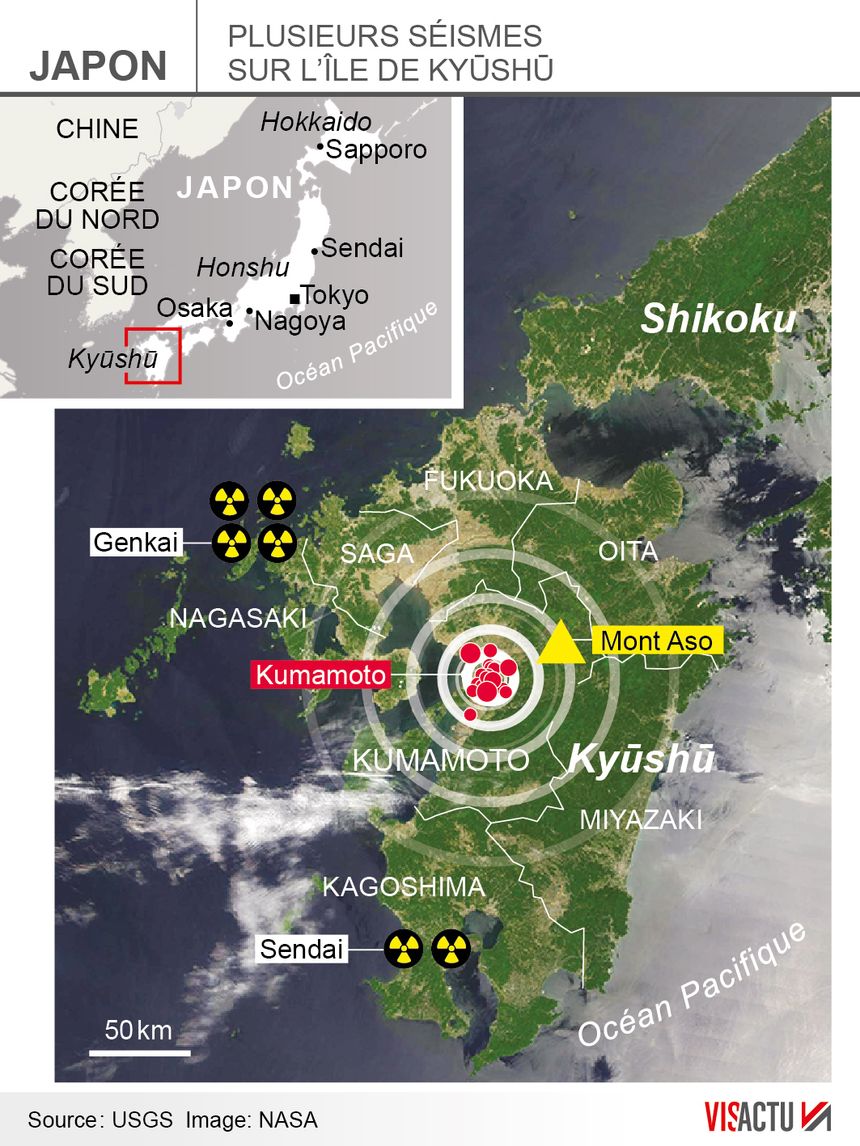 INfographie séisme au Japon