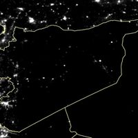 Image Satellite de la Syrie en février 2015