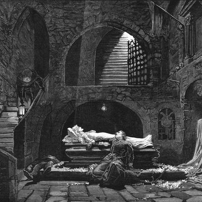 Romeo et Juliette de William Shakespeare, Act V, Scène IV. Production de 1882.