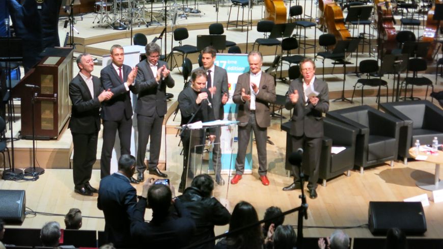 Auditorium Radio-France, 17 mars 2016... Le Grand Prix lycéen des compositeurs récompense Karol Beffa ©Annick Haumier-Radio France
