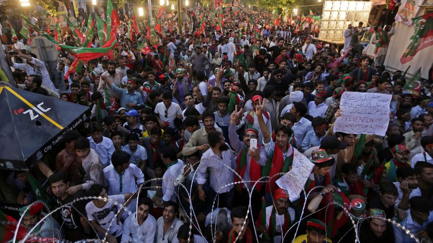 Manifestation contre Nawaz Sharif à Lahore Pakistan 10 mai