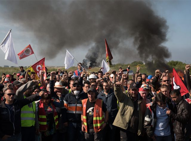 Déblocage de la raffinerie de Donges.