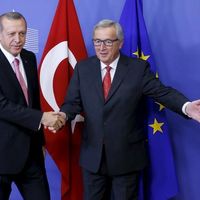Recep Tayyip Erdogan et Jean-Claude Juncker