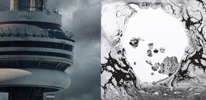"Views" de Drake, "A Moon Shaped Pool" de Radiohead