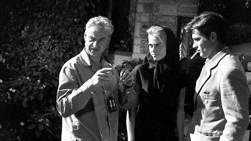 René Clément en 1963 avec Alain Delon et Jane Fonda.