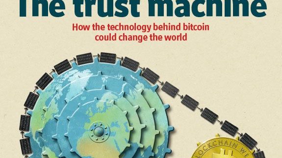 " La machine à confiance", couverture de The Economist (novembre 2015)