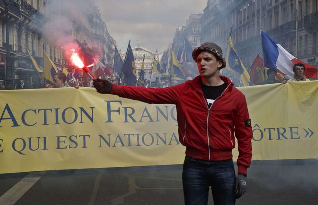 Le défile de l'action Française le 1er mai 2015