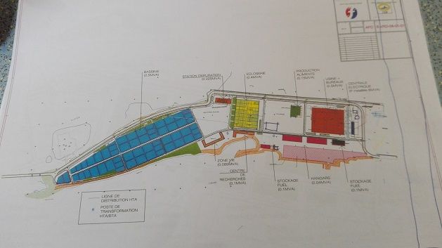 Le plan de la future ferme usine de Hao