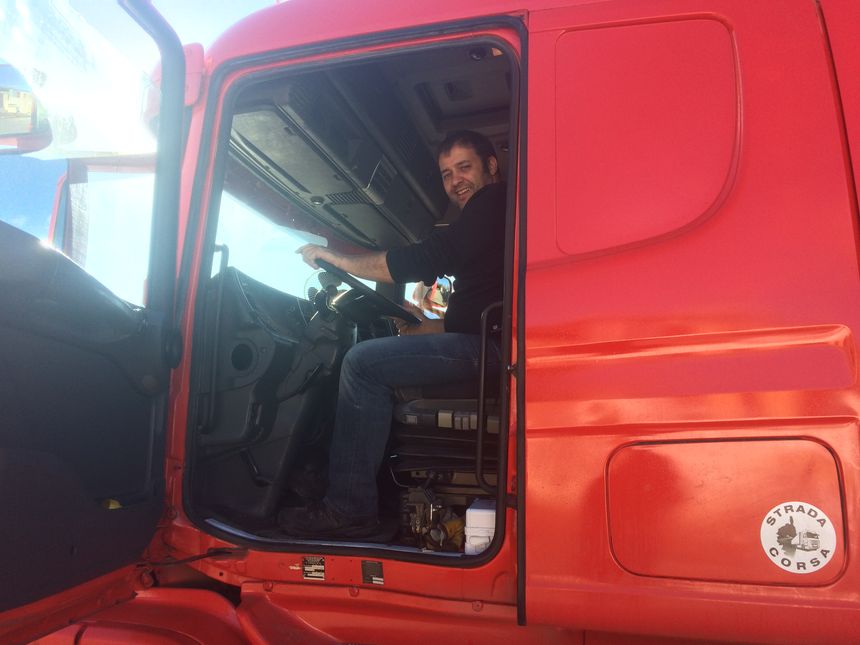 Oriano Choron, chauffeur routier