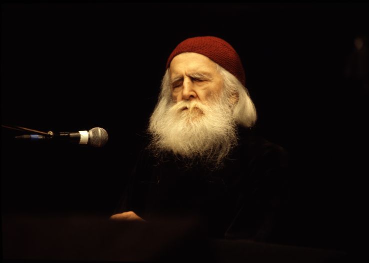 Moondog aux olympiades de poésie à Londres dans les années 80