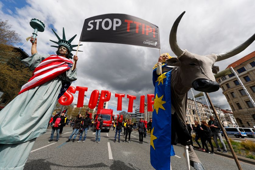 Manifestation anti-TTIP à Hannovre en avril 2016