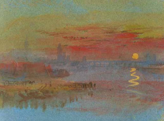 Le Soleil écarlate (souvenir de Mayence sur le Rhin)