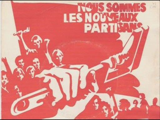 Pochette du 45T de Dominique Grange "Les Nouveaux Partisans" 1970
