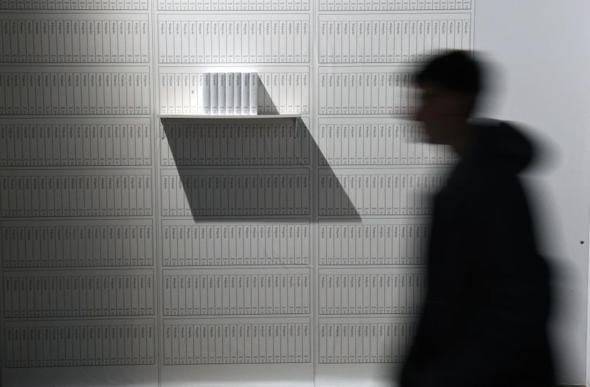 Une oeuvre de Michael Mandiberg exposée à Munich en 2016 (image d'illustration)
