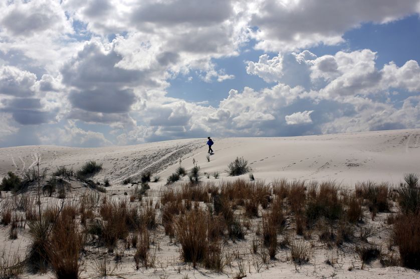 Des dunes de Gypse aux alentours de Alamogordo, dans l'état de New Mexico