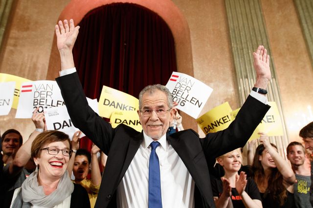 Alexander Van der Bellen, la veille de sa victoire