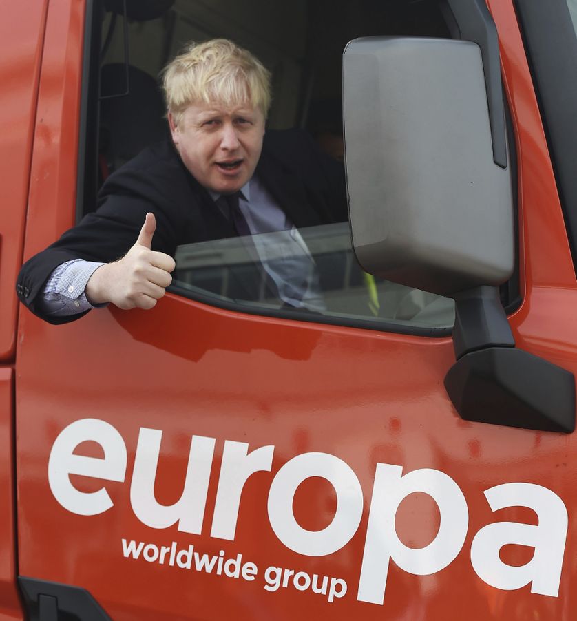 B. Johnson, maire de Londres, après un discours en faveur du Brexit