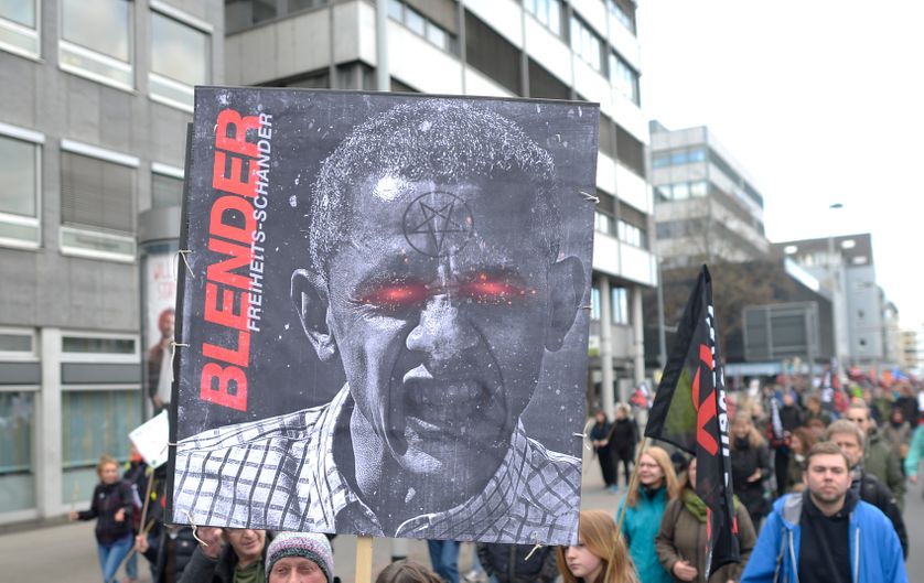 A Hanovre, manifestations contre la signature du traité TTIP - TAFTA le 23/4/16