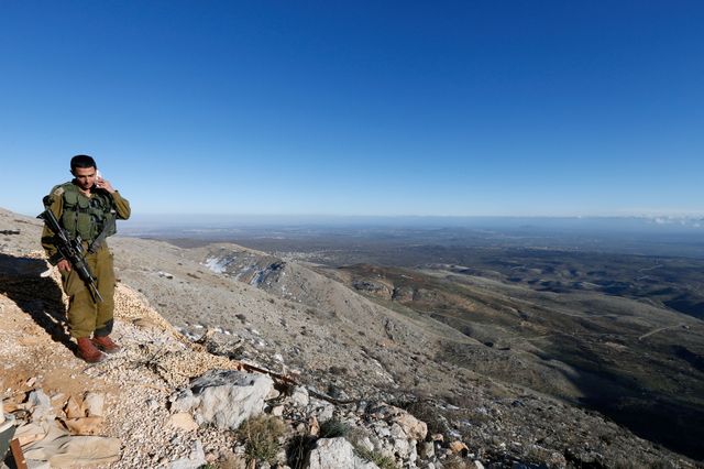 Avant-poste militaire sur le mont Hermon