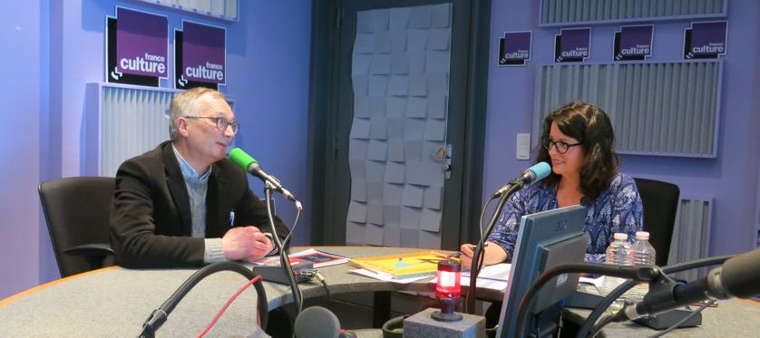France Culture, studio 153... Bernard Friot & Aline Pailler (de g. à d.)